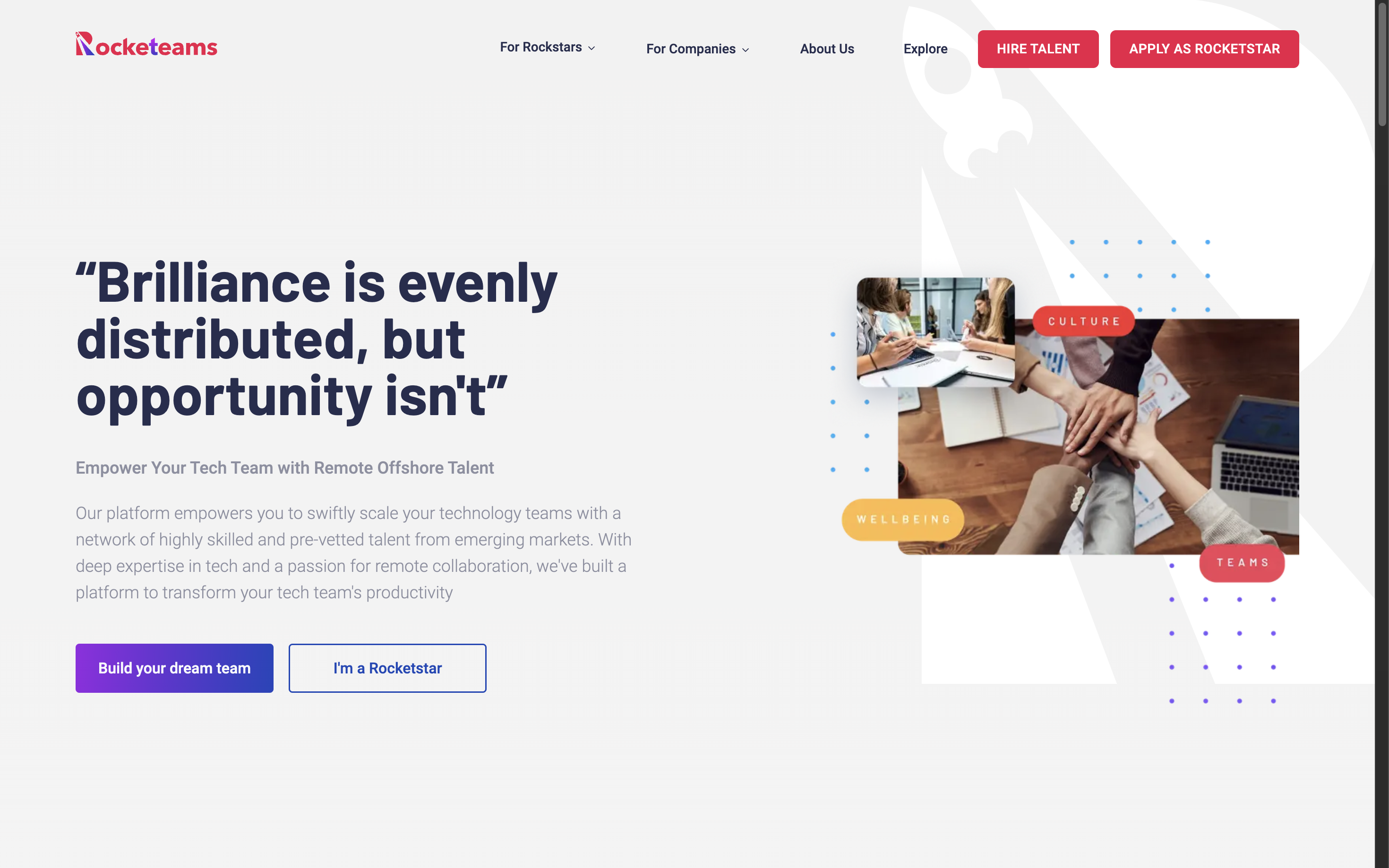 Rocket Teams Talent Platform